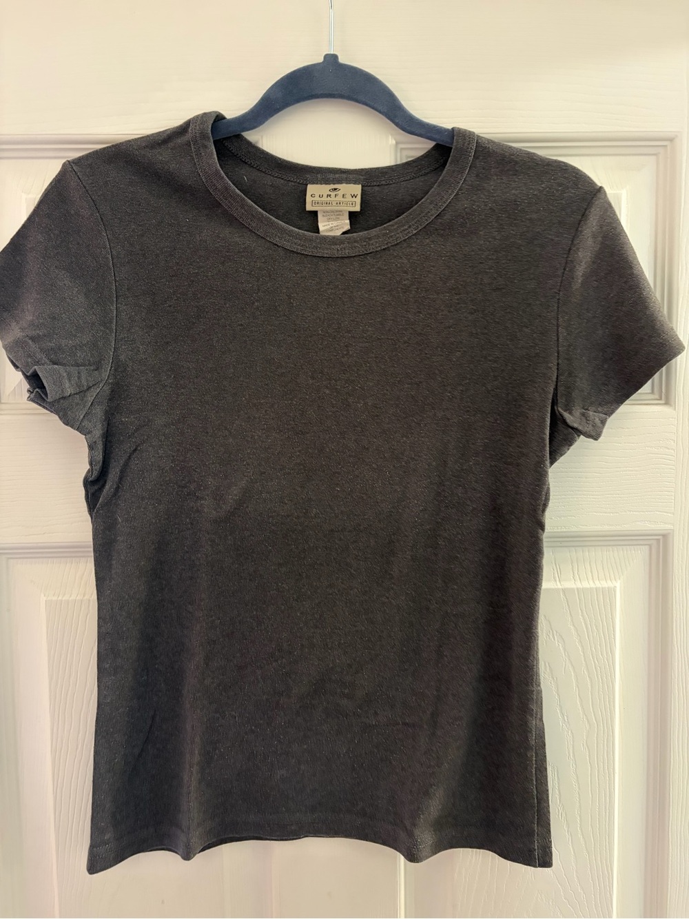Curfew Charcoal Short Sleeve Crewneck Tee
